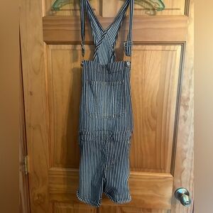 Striped overalls